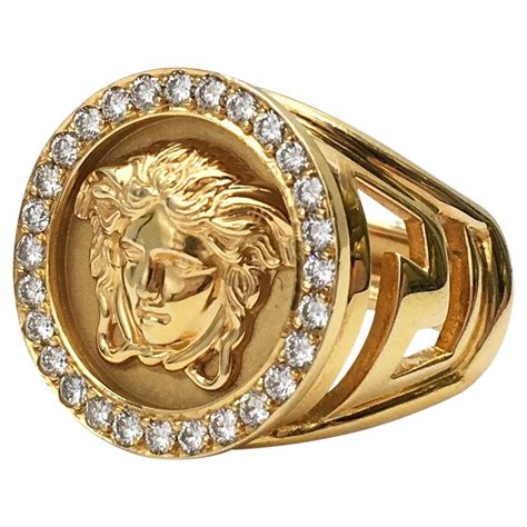 versace ring 18k rgp